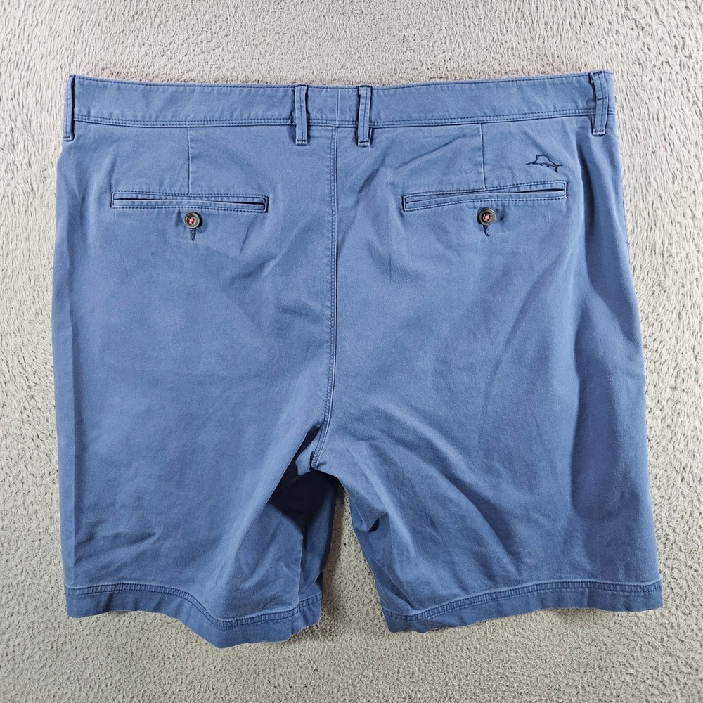 Tommy Bahama Boracay Mens Shorts 40 Blue Cotton‎ Blend Flat Front Chino 9 Inseam - Picture 5 of 8